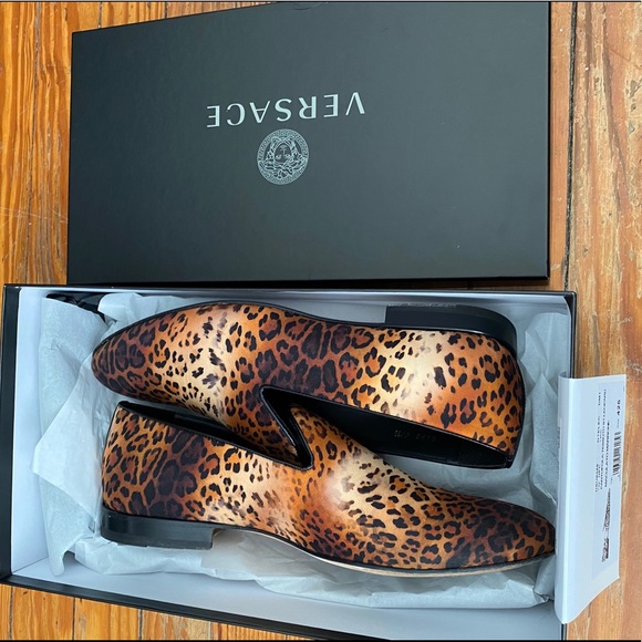 Versace Shoes Versace Mens Leopard Loafers Shoe Size 95 Poshmark